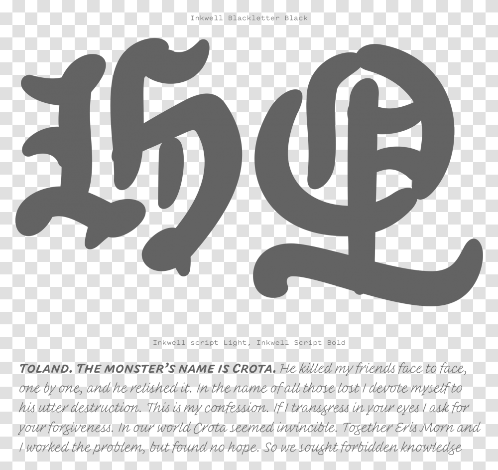 Font Review Journal Specimen Calligraphy, Alphabet, Label, Handwriting Transparent Png