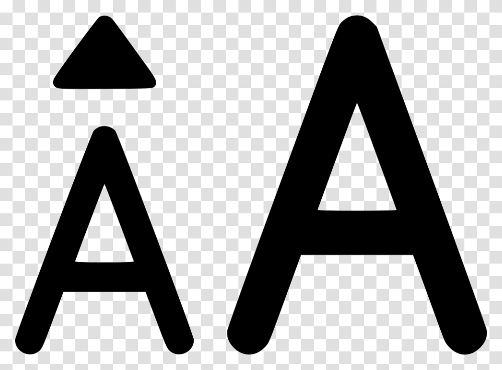 Font Size Increase Triangle, Logo, Trademark Transparent Png