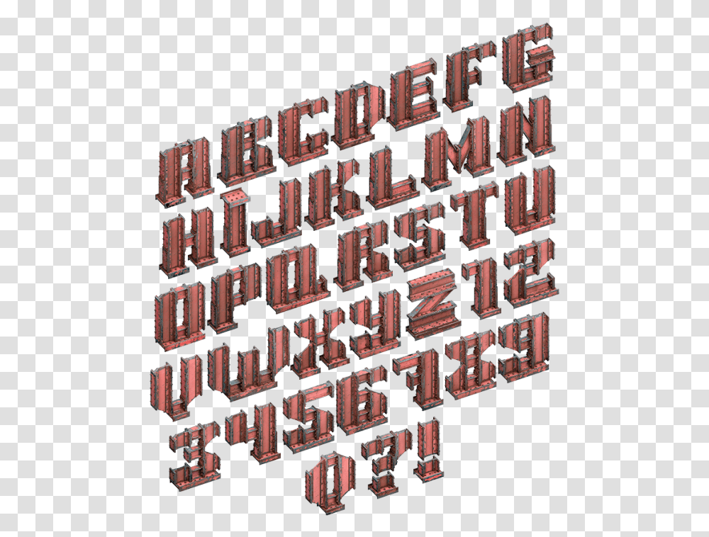Font That Looks Like Steel Beams, Brick, Rust, Roof, Rug Transparent Png