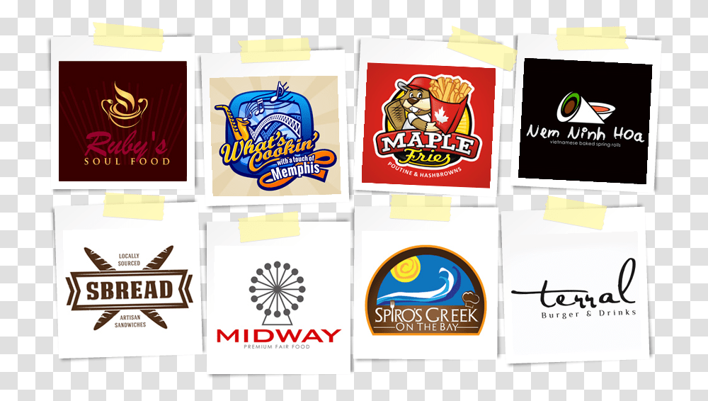 Food And Catering Logo Designs That Label, Text, Symbol, Poster, Advertisement Transparent Png