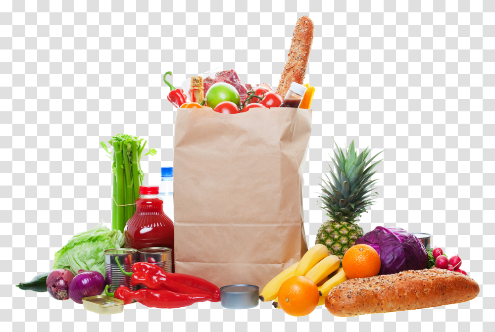 Food Bag Hd Free Image Bag Of Groceries, Plant, Pineapple, Fruit, Birthday Cake Transparent Png