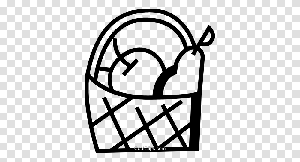 Food Baskets Royalty Free Vector Clip Art Illustration, Bucket, Electronics, Headphones, Headset Transparent Png