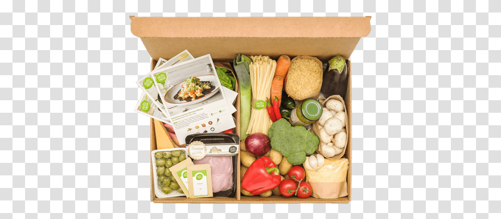 Food Box Delivery Service Hello Fresh Box, Lunch, Meal, Plant, Bread Transparent Png