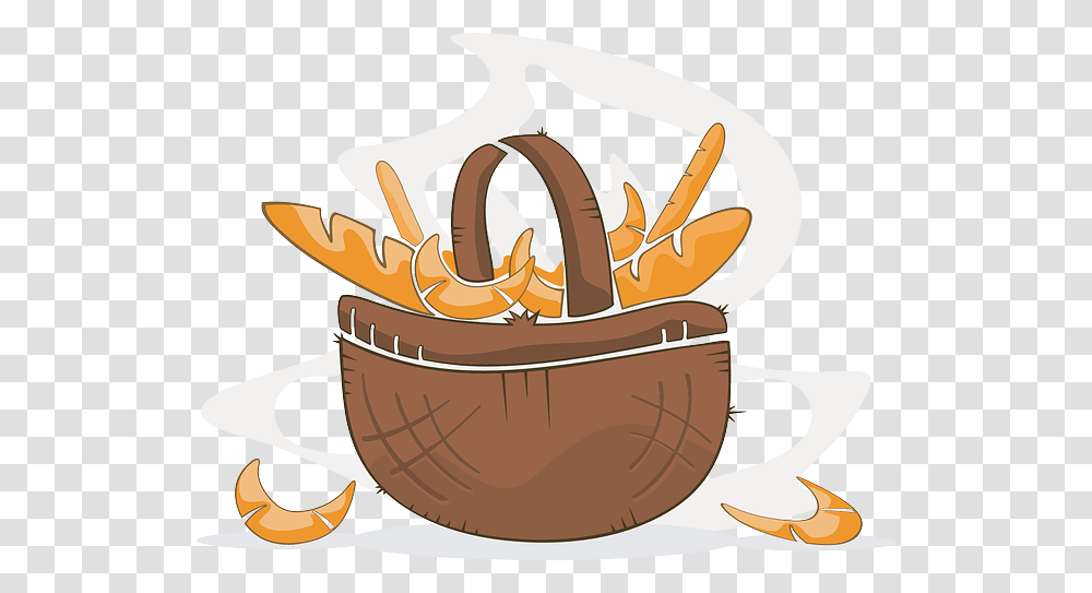 Food Bread Rolls Basket Bakery With Pastries Basket Vector, Plant, Shopping Basket Transparent Png