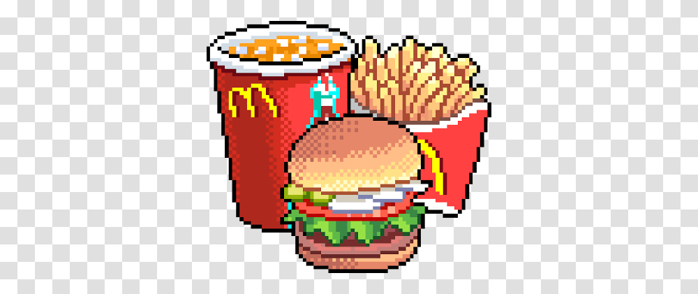 Food Burger Fries Pixel Pixelated Pixels Cute Red, Rug, Tin, Aluminium, Can Transparent Png