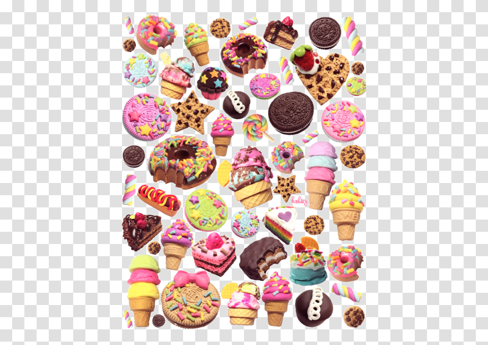 Food Cake And Cookies Image Candy Kawaii Wallpaper For Computer, Sweets, Confectionery, Cream, Dessert Transparent Png