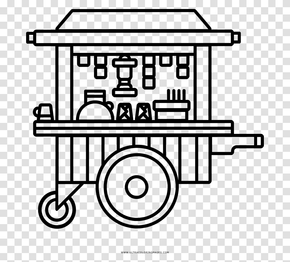Food Cart Coloring Page, Gray, World Of Warcraft Transparent Png