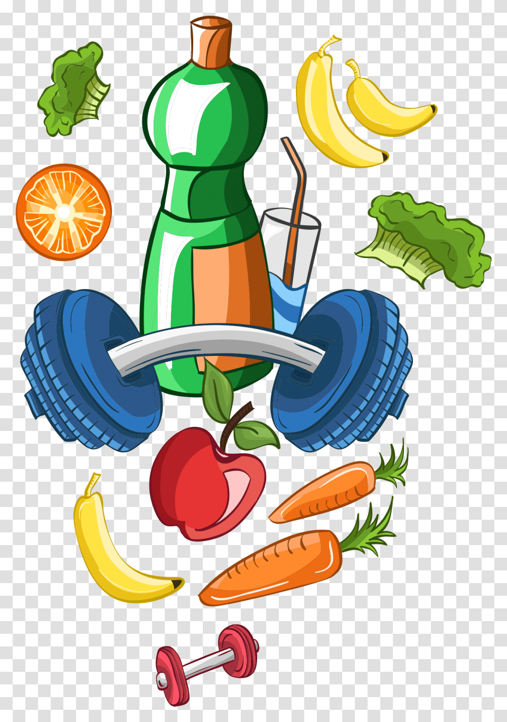 Food Clipart Background Healthy Food Illustration, Plant, Fruit, Graphics, Banana Transparent Png