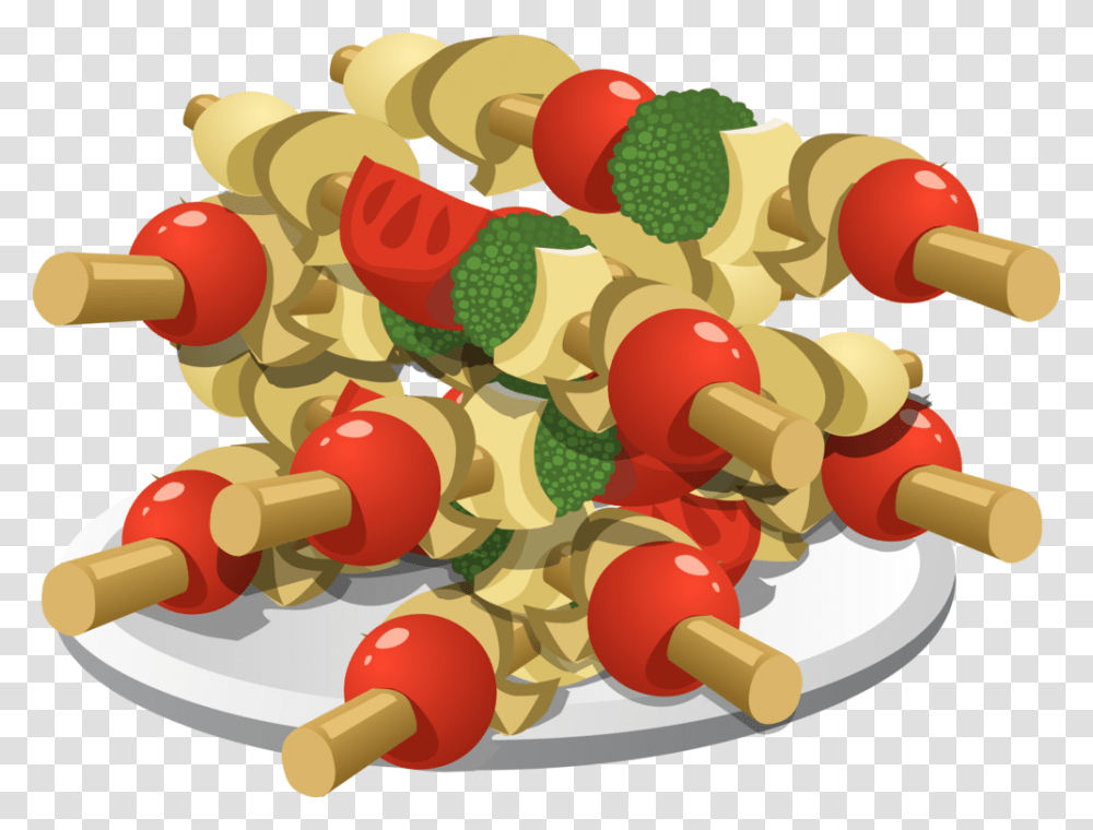 Food Clipart Bbq Doner Shish Kebabs Clipart, Plant, Lunch, Meal, Fruit Transparent Png