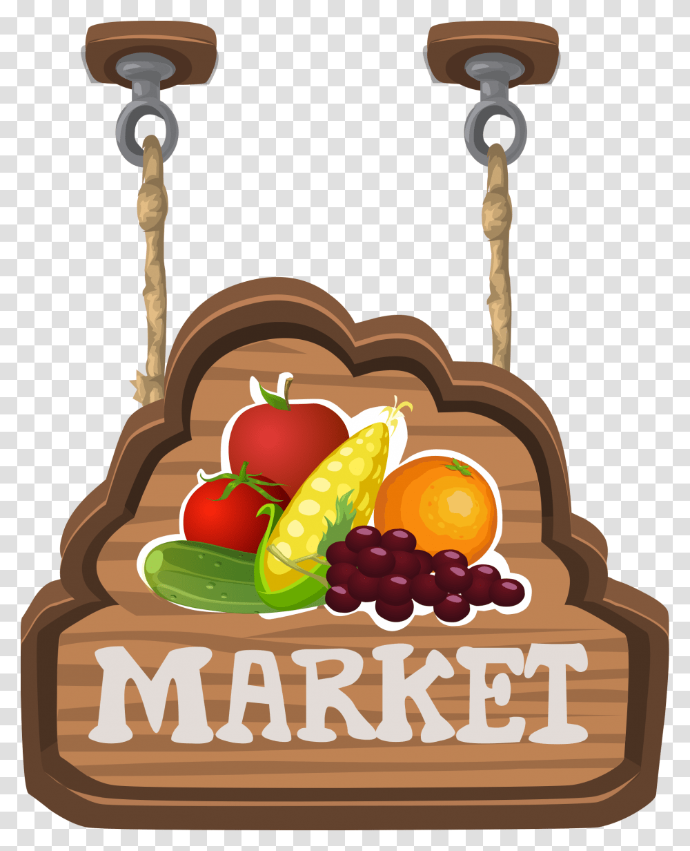 Food Clipart Healthy Market Clip Art, Birthday Cake, Dessert, Plant, Fruit Transparent Png