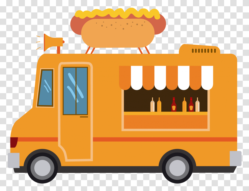 Food Delivery Clipart Food Truck Vector, Bus, Vehicle, Transportation, Fire Truck Transparent Png