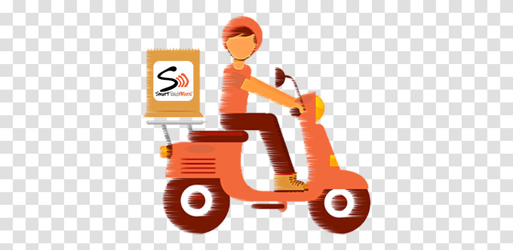 Food Delivery Free Delivery Food Vector, Vehicle, Transportation, Scooter, Toy Transparent Png