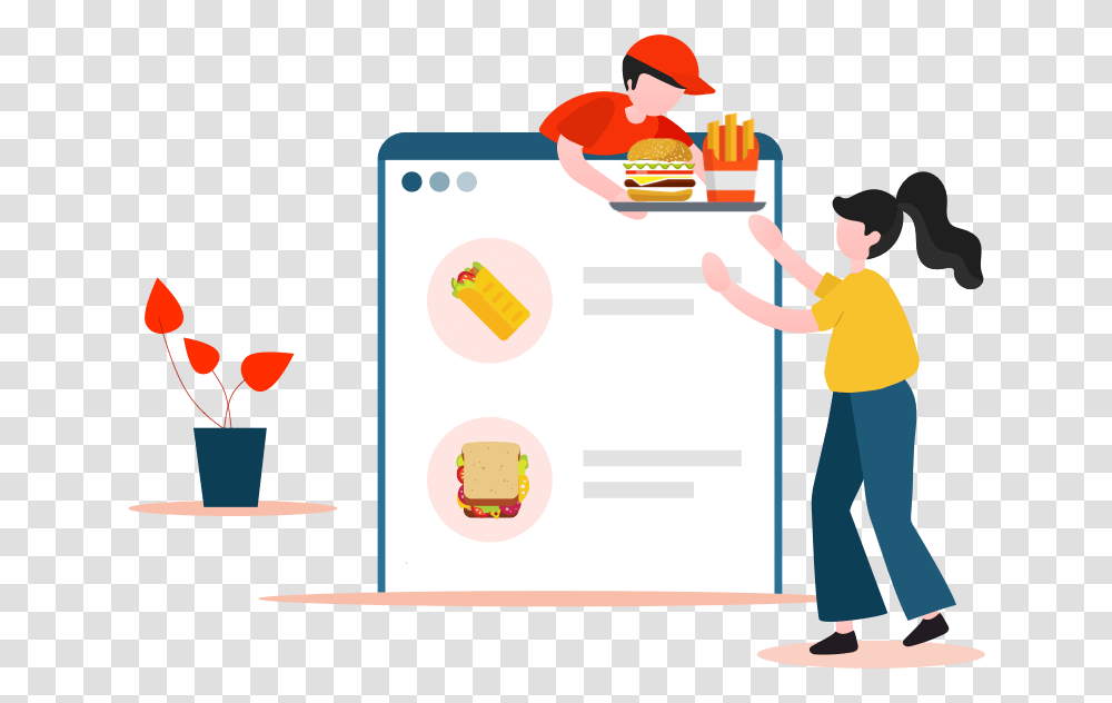 Food Delivery Service Apps Like Doordash Clip Art, Person, Text, Waiter, Hardhat Transparent Png