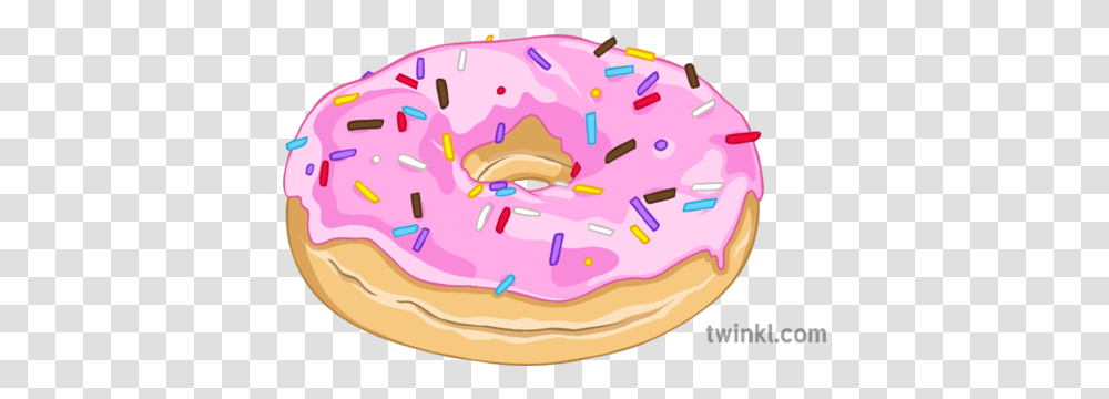 Food Doughnut Illustration Twinkl Clip Art, Pastry, Dessert, Birthday Cake, Donut Transparent Png