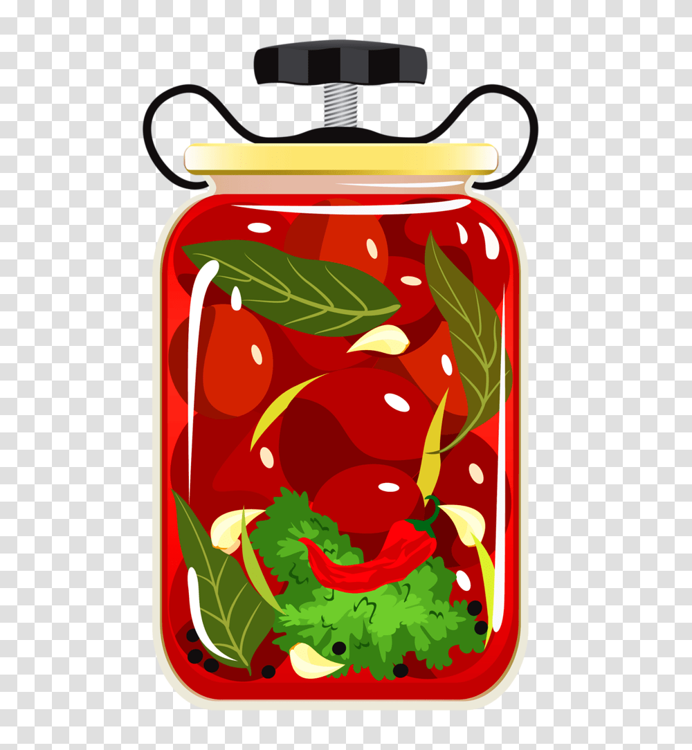 Food Drink Kitchen Clipart Kitchen Art, Jar, Plant, Ketchup, Pickle Transparent Png