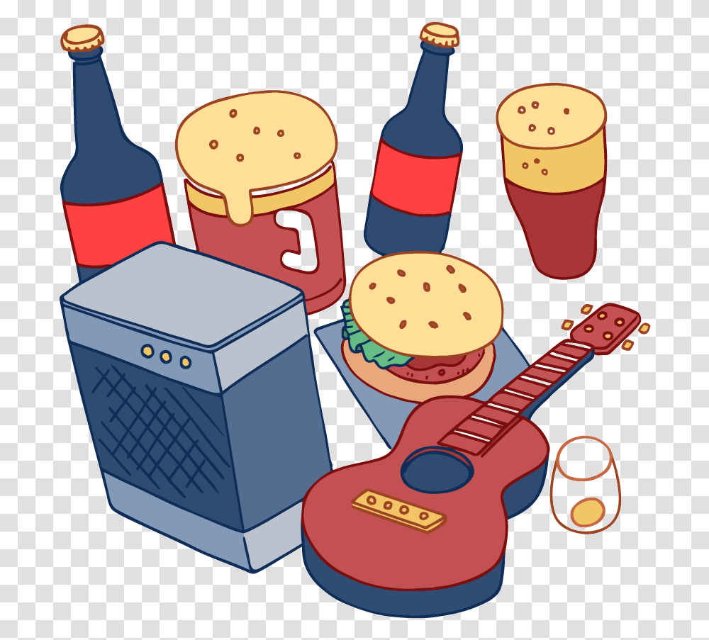 Food Drinks Music Amp More Fun Clipart Download, Leisure Activities, Beverage, Bottle, Alcohol Transparent Png