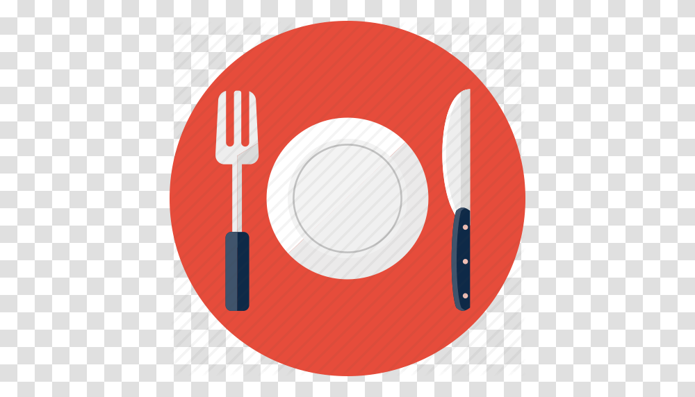 Food Fork Knife Lunch Plate Restaurant Icon, Cutlery, Disk, Dvd Transparent Png