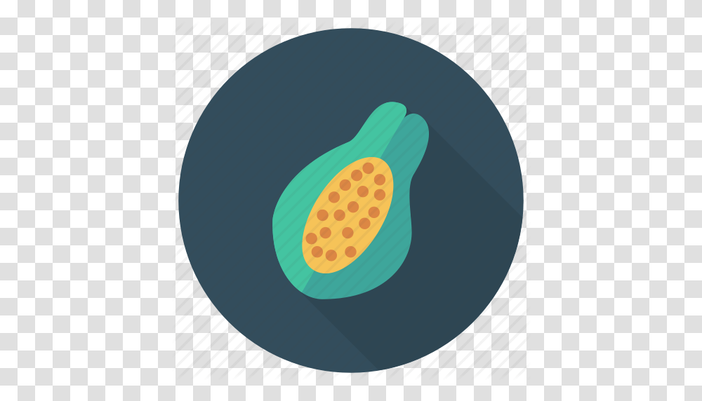 Food Fresh Fruit Half Papaya Sweet Vegetable Icon, Plant, Corn, Produce Transparent Png