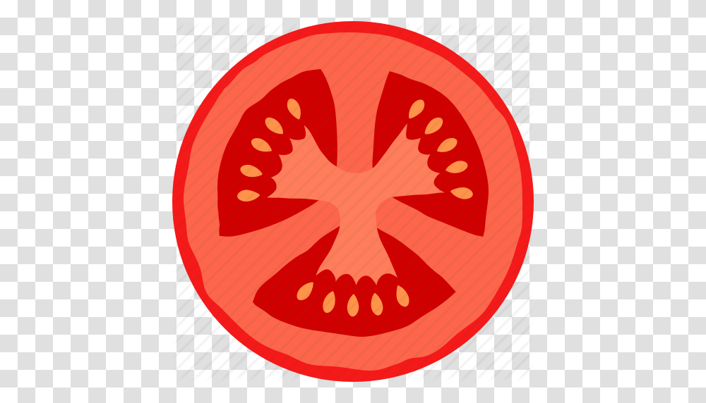 Food Fruit Half Slice Tomato Tomatoe Vegetable Icon, Plant, Sliced Transparent Png