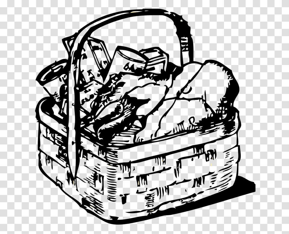 Food Gift Baskets Picnic Baskets Clip Art Clip Art Basket With Food, Nature, Outdoors, Outer Space, Astronomy Transparent Png