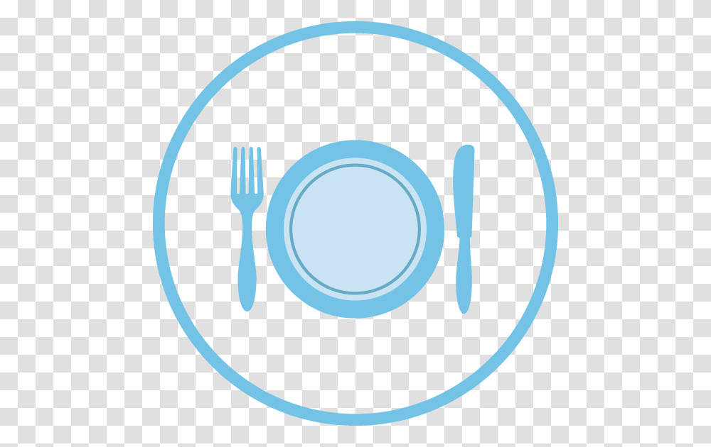 Food Icon Blue, Fork, Cutlery, Disk Transparent Png