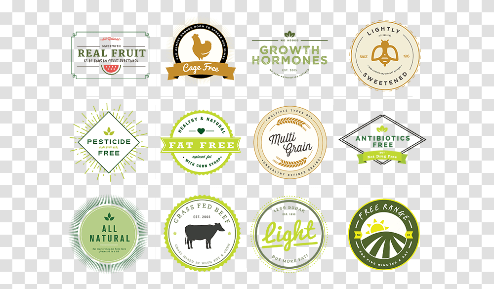 Food Labels Antibiotic Free Food Labels, Sticker, Logo Transparent Png