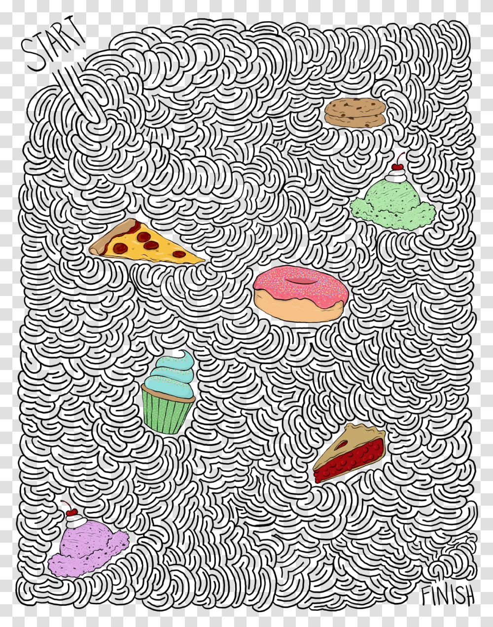 Food Maze, Sweets, Icing, Cream, Cake Transparent Png