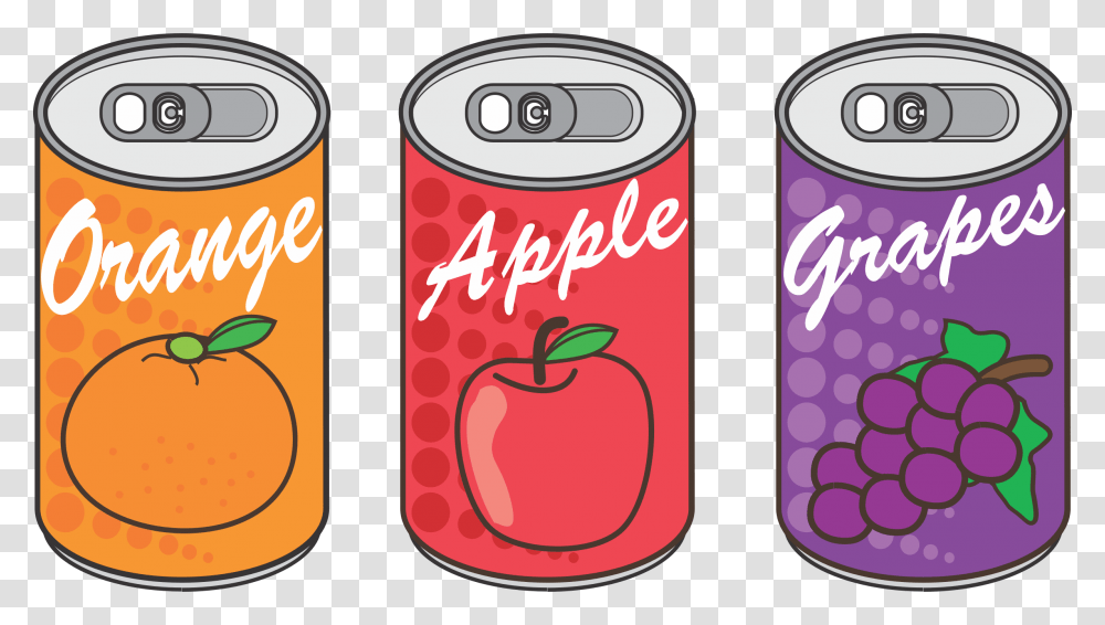 Food Pantry Clipart Orange Juice Can Clipart, Soda, Beverage, Drink, Tin Transparent Png