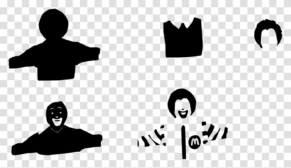 Food Personal Use Ronald Mcdonald, Human, Stencil, Silhouette Transparent Png
