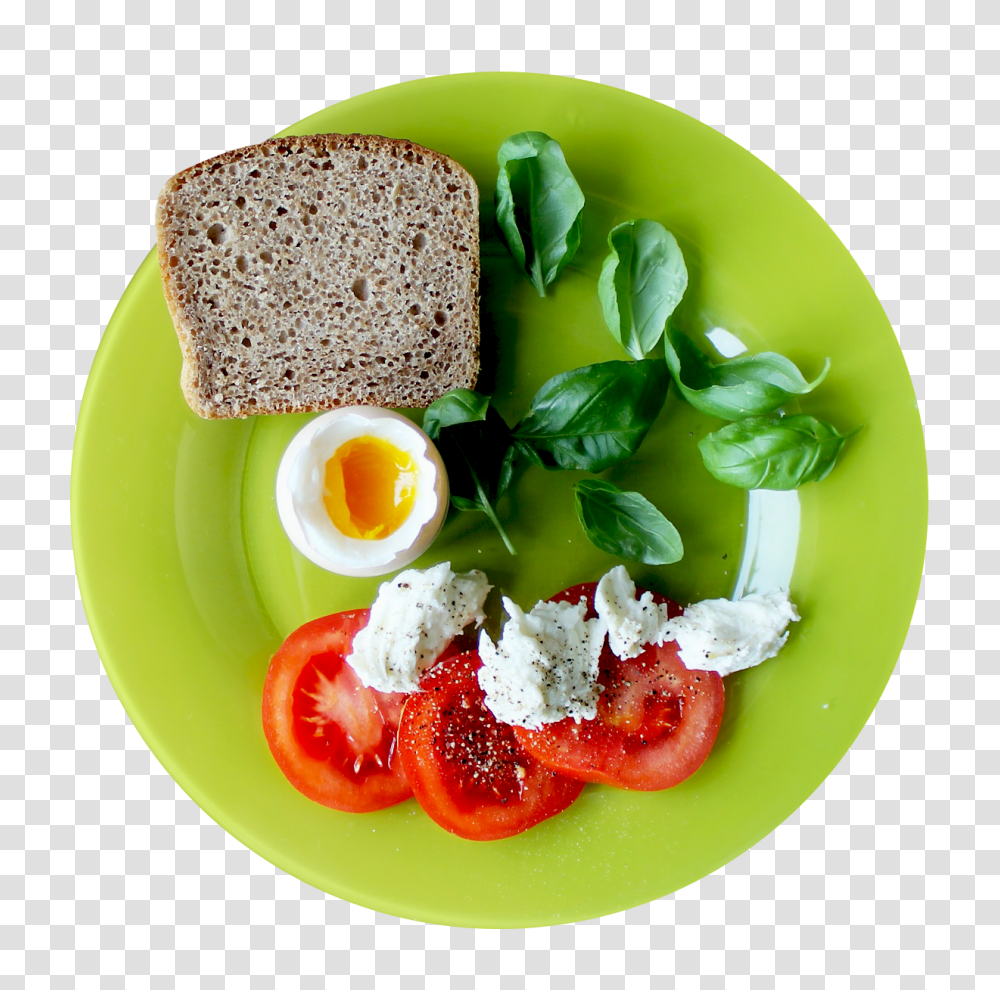 Food Plate Top View Image, Lunch, Meal, Dish, Egg Transparent Png