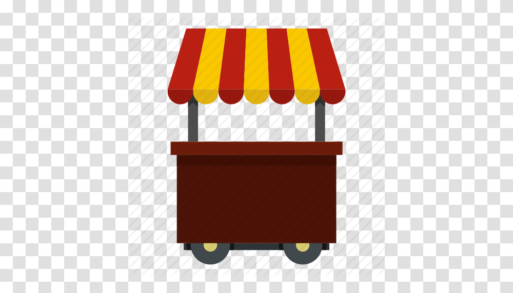 Food Roof Shop Snack Street Striped Wheel Icon, Box, Carriage, Vehicle, Transportation Transparent Png