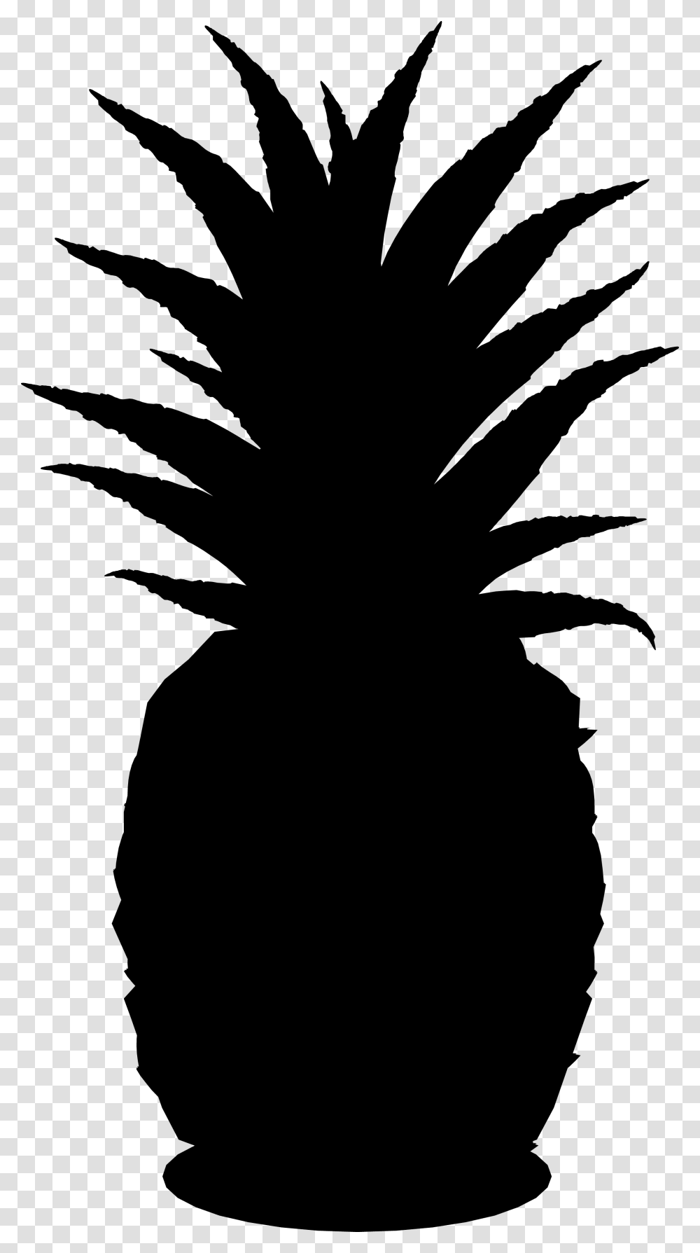 Food Silhouette Pineapple Clipart Black And White Silhouette, Cross, Stencil Transparent Png