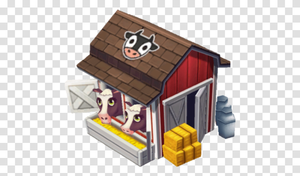 Food Street Wiki Cow And Shed Cartoon, Building, Housing, House, Toy Transparent Png
