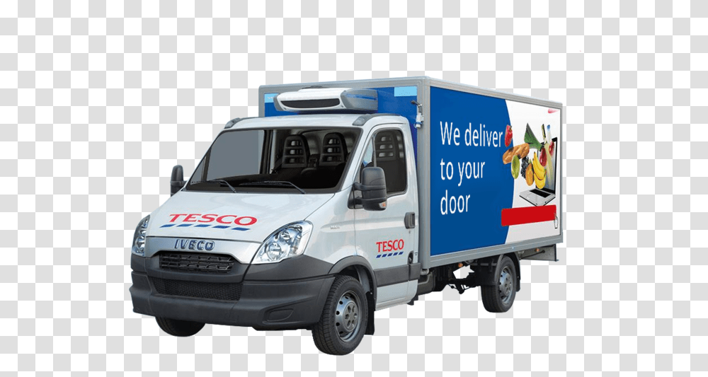 Food Tesco Delivery Motor Vehicle Transport Tesco Delivery Van, Truck, Transportation, Ambulance, Moving Van Transparent Png