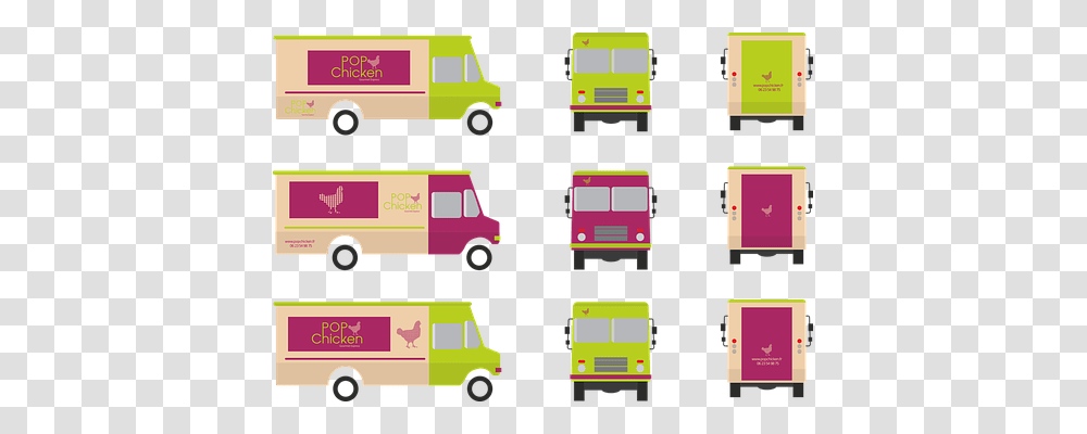 Food Truck Transport, Van, Vehicle, Transportation Transparent Png