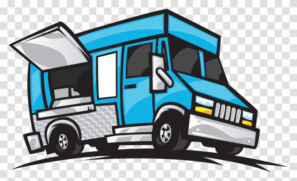 Food Truck Clip Art Blue Food Truck Clip Art, Transportation, Vehicle, Van, Minibus Transparent Png