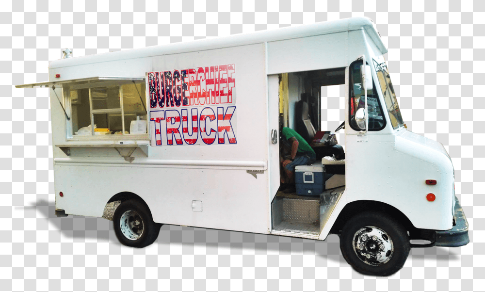Food Truck Food Truck, Vehicle, Transportation, Van, Person Transparent Png