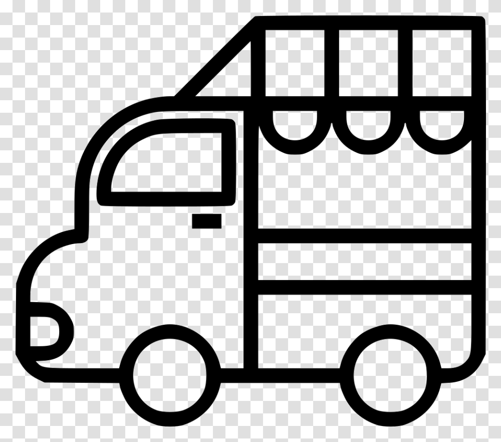Food Truck Sell Street Truck, Van, Vehicle, Transportation, Lawn Mower Transparent Png