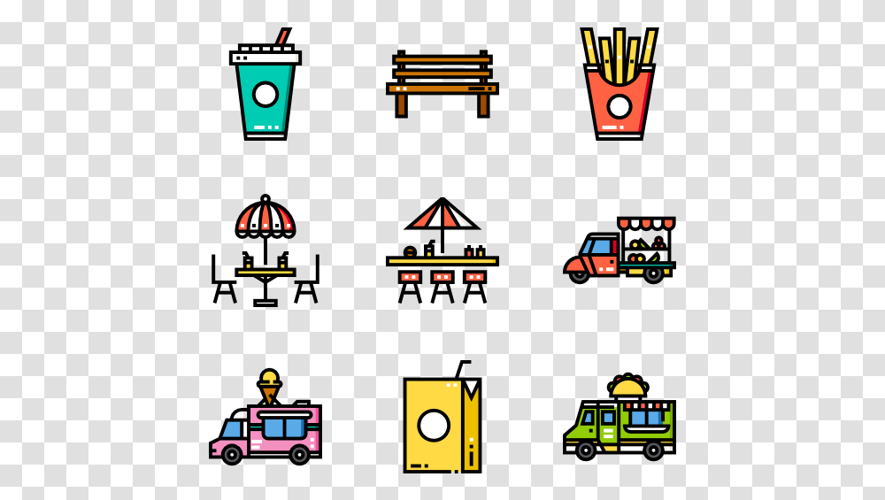 Food Trucks Icon, Pac Man, Scoreboard, Super Mario Transparent Png