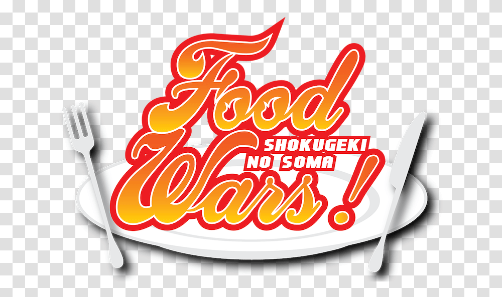 Food Wars Shokugeki No Soma Netflix Food Wars Shokugeki No Soma Logo, Ketchup, Text, Label, Meal Transparent Png