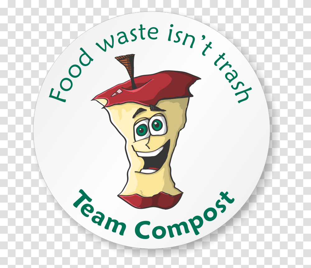 Food Waste Isnt Trash Compost Sticker Compost Bin Stickers, Logo, Symbol, Trademark, Label Transparent Png