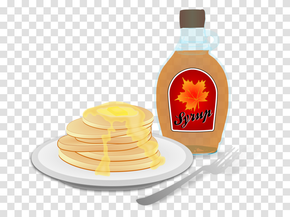 Foodbreakfastpancake Pancakes And Maple Syrup Clipart, Bread, Beverage, Drink, Fork Transparent Png