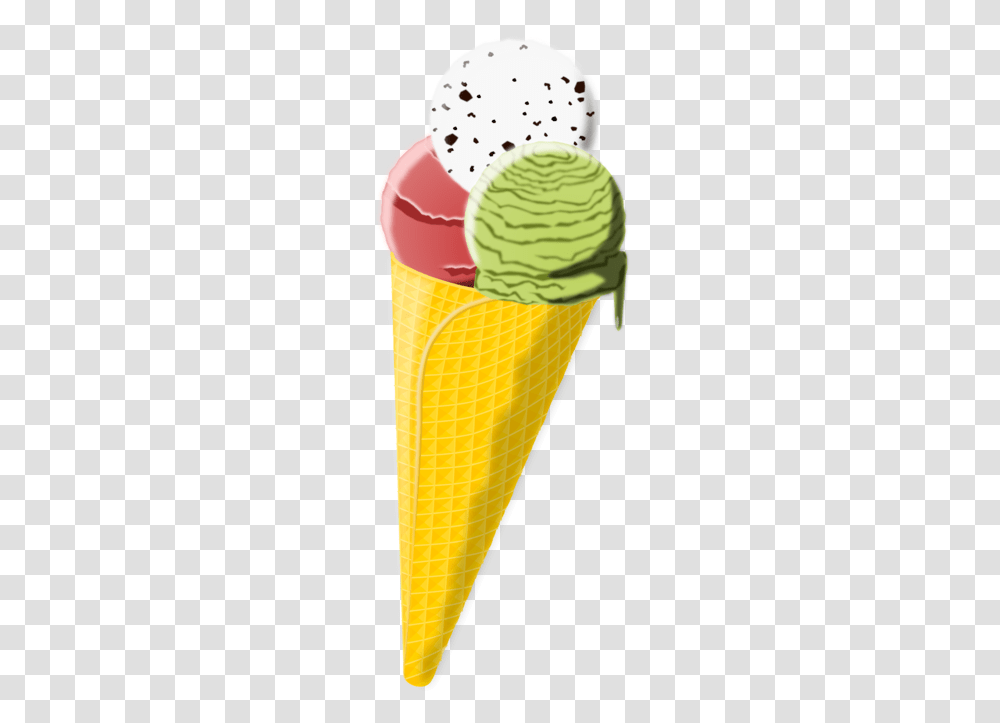 Foodice Creamice Cream Cone Eis In Waffel Clipart, Dessert, Creme, Sweets, Confectionery Transparent Png