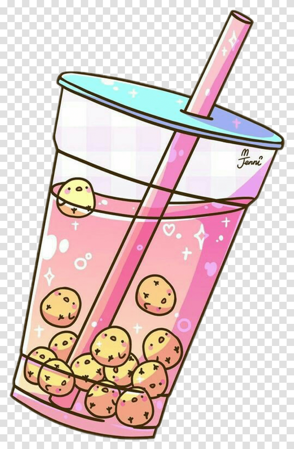 Foodie Bubbletea Tea Pastelcolors Girly Drinkstickers Aesthetic Boba Tea Stickers, Mobile Phone, Electronics, Cell Phone Transparent Png