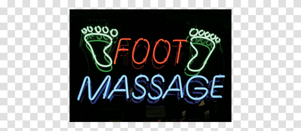 Foot Massage Neon Sign Neon Sign, Light, Lighting, Alphabet Transparent Png