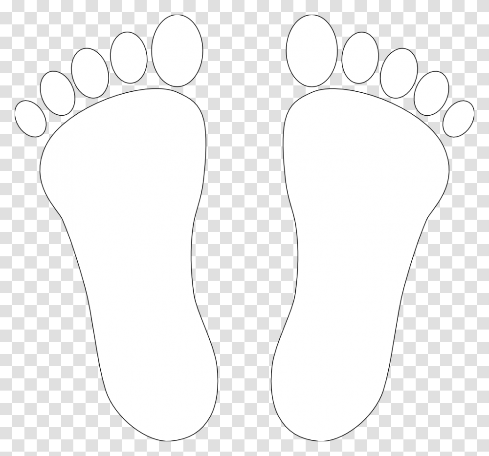 Foot Print Clipart Black And White, Footprint Transparent Png