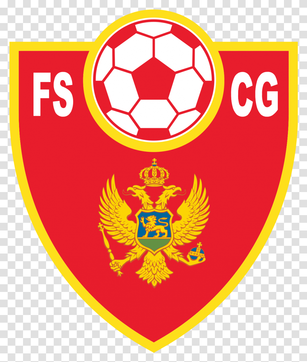 Football Association Of Montenegro Wikipedia Montenegro Flag, Armor, Shield, Soccer Ball, Team Sport Transparent Png