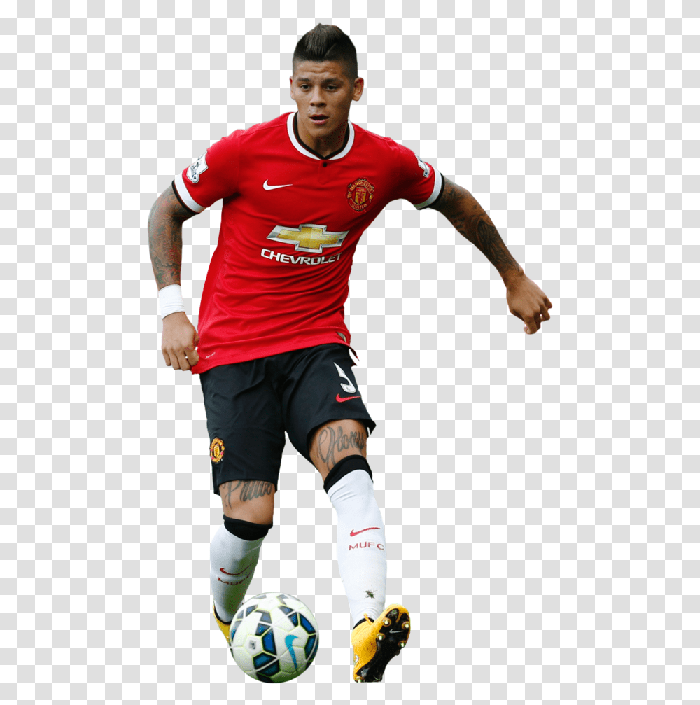 Football Ball Player Hq Image Marcos Rojo Manchester United 2014, Person, Human, Soccer Ball, Team Sport Transparent Png