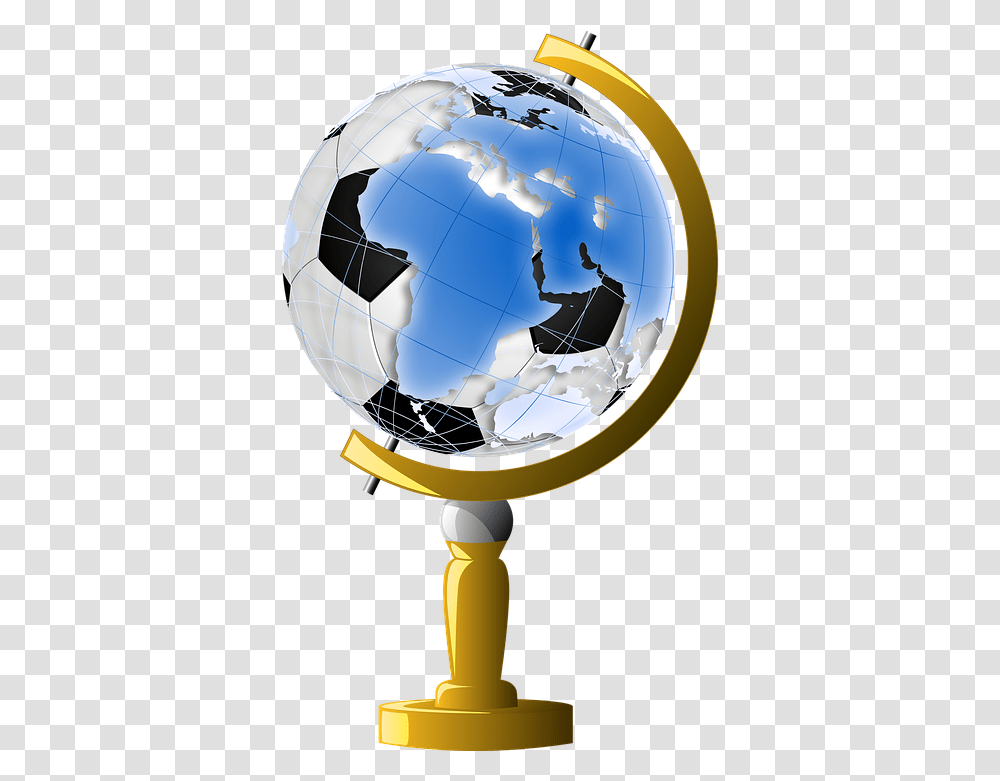 Football Ball Soccer Ball Sports Globe Globe, Lamp, Outer Space, Astronomy, Universe Transparent Png