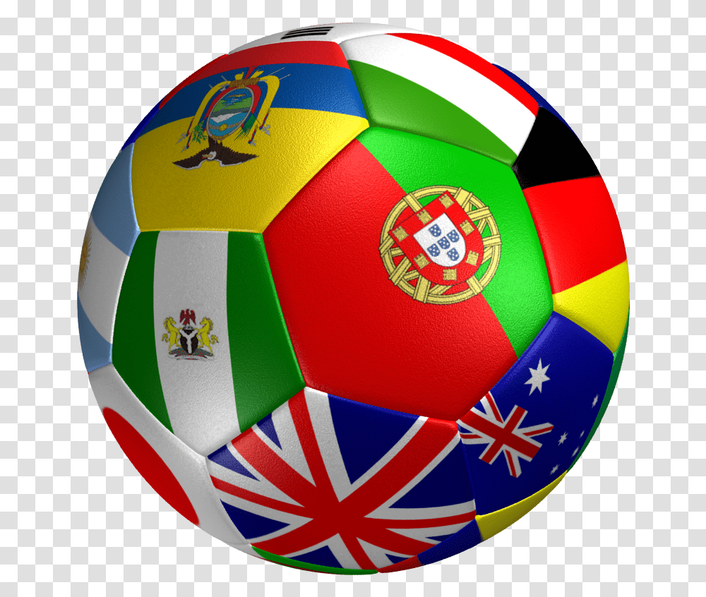 Football Ball With Flags, Soccer Ball, Team Sport, Sports, Balloon Transparent Png